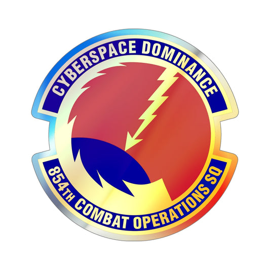 854 Combat Operations Squadron AFRC (U.S. Air Force) Holographic STICKER Die-Cut Vinyl Decal-6 Inch-The Sticker Space