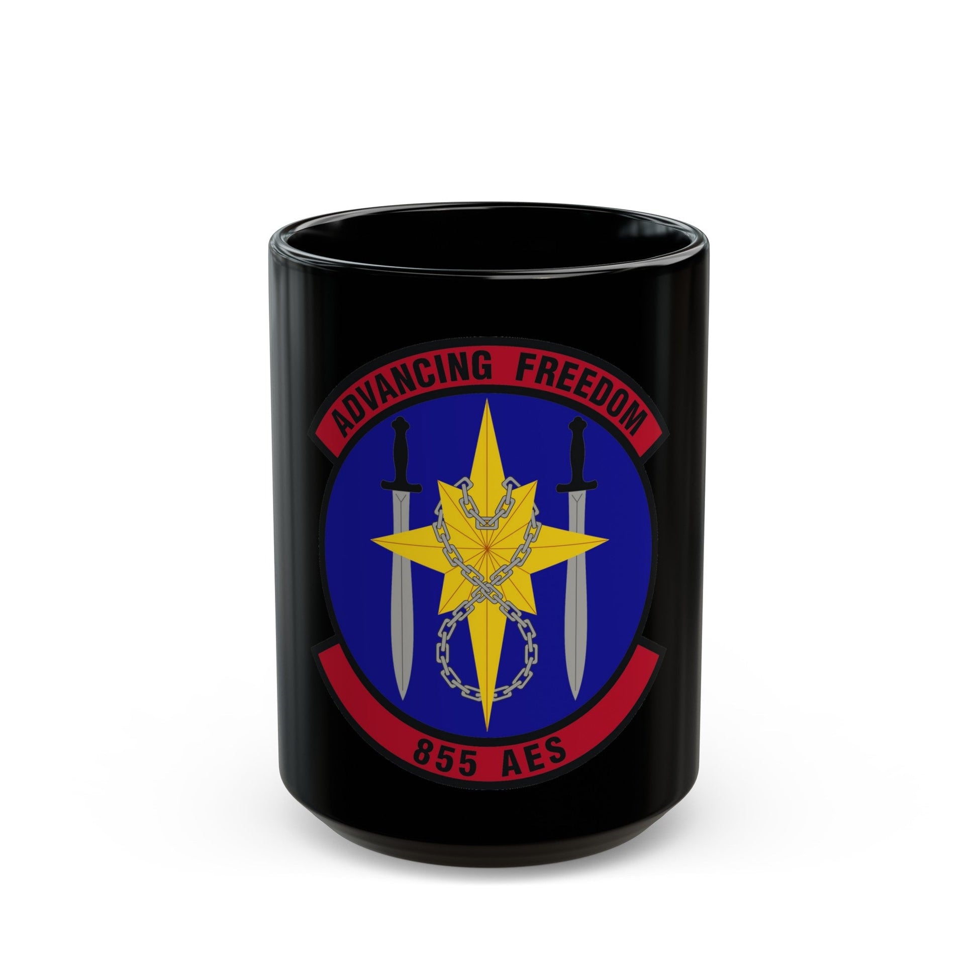 855th Air Expeditionary Squadron (U.S. Air Force) Black Coffee Mug-15oz-The Sticker Space
