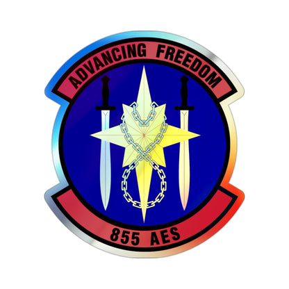 855th Air Expeditionary Squadron (U.S. Air Force) Holographic STICKER Die-Cut Vinyl Decal-2 Inch-The Sticker Space
