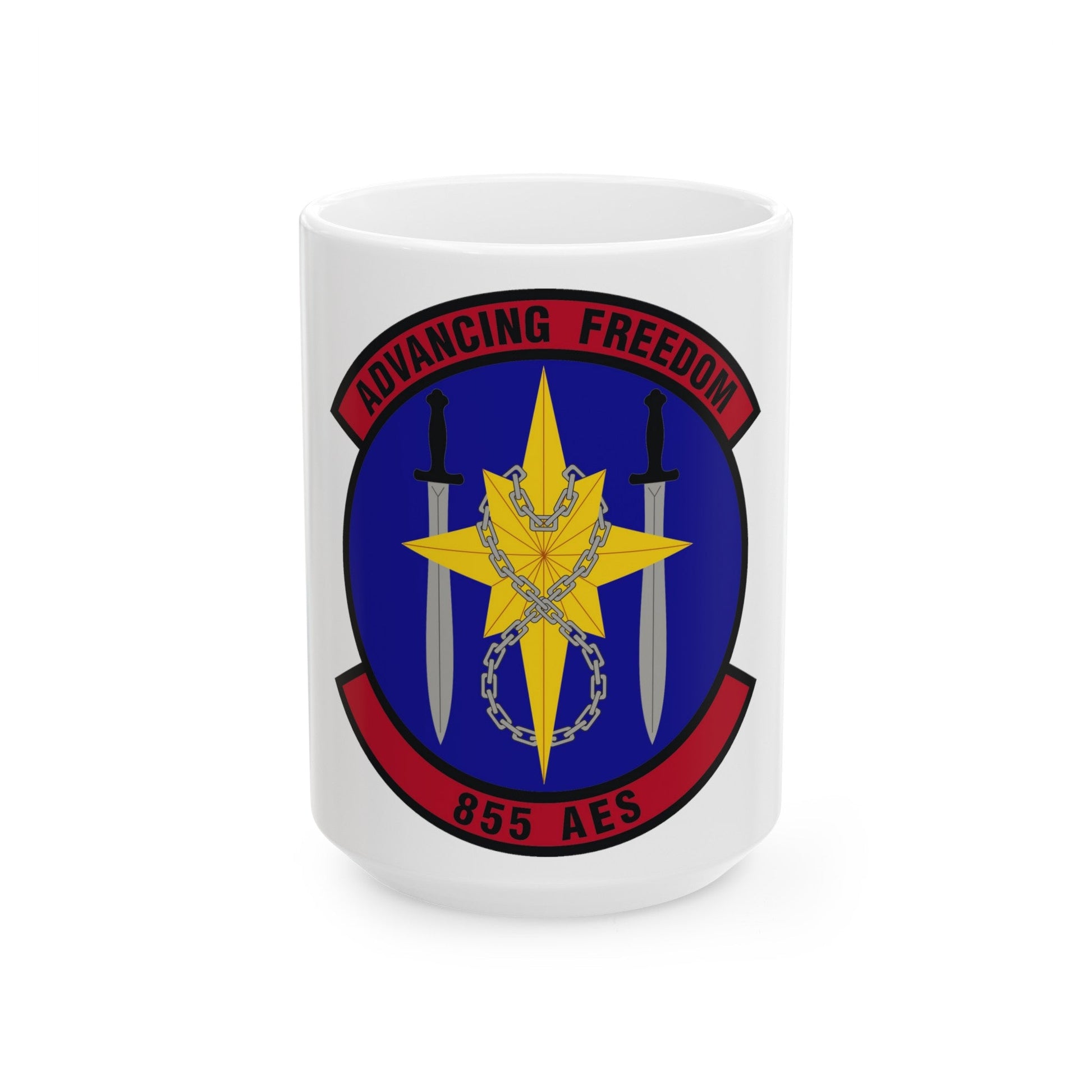 855th Air Expeditionary Squadron (U.S. Air Force) White Coffee Mug-15oz-The Sticker Space