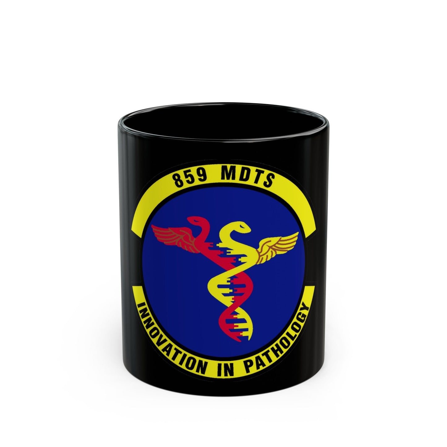 859th Diagnostics and Therapeutics Squadron (U.S. Air Force) Black Coffee Mug-11oz-The Sticker Space