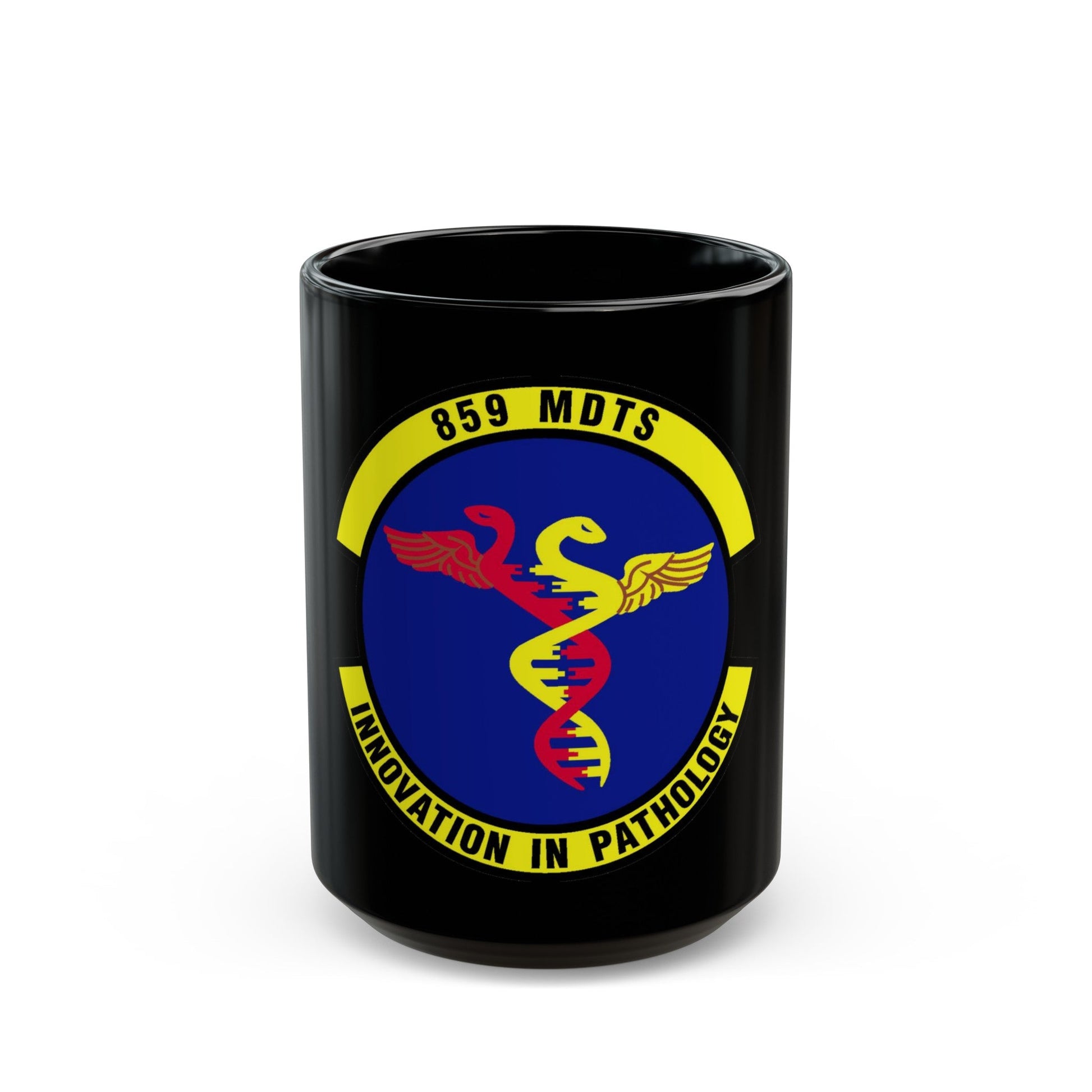 859th Diagnostics and Therapeutics Squadron (U.S. Air Force) Black Coffee Mug-15oz-The Sticker Space