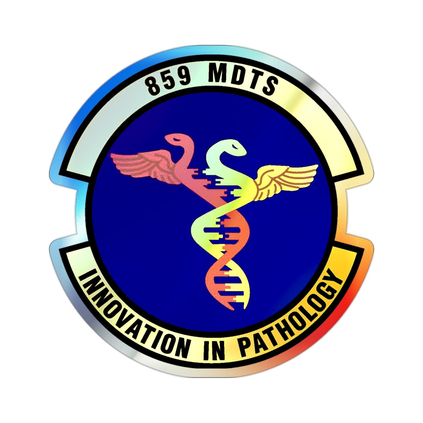 859th Diagnostics and Therapeutics Squadron (U.S. Air Force) Holographic STICKER Die-Cut Vinyl Decal-2 Inch-The Sticker Space