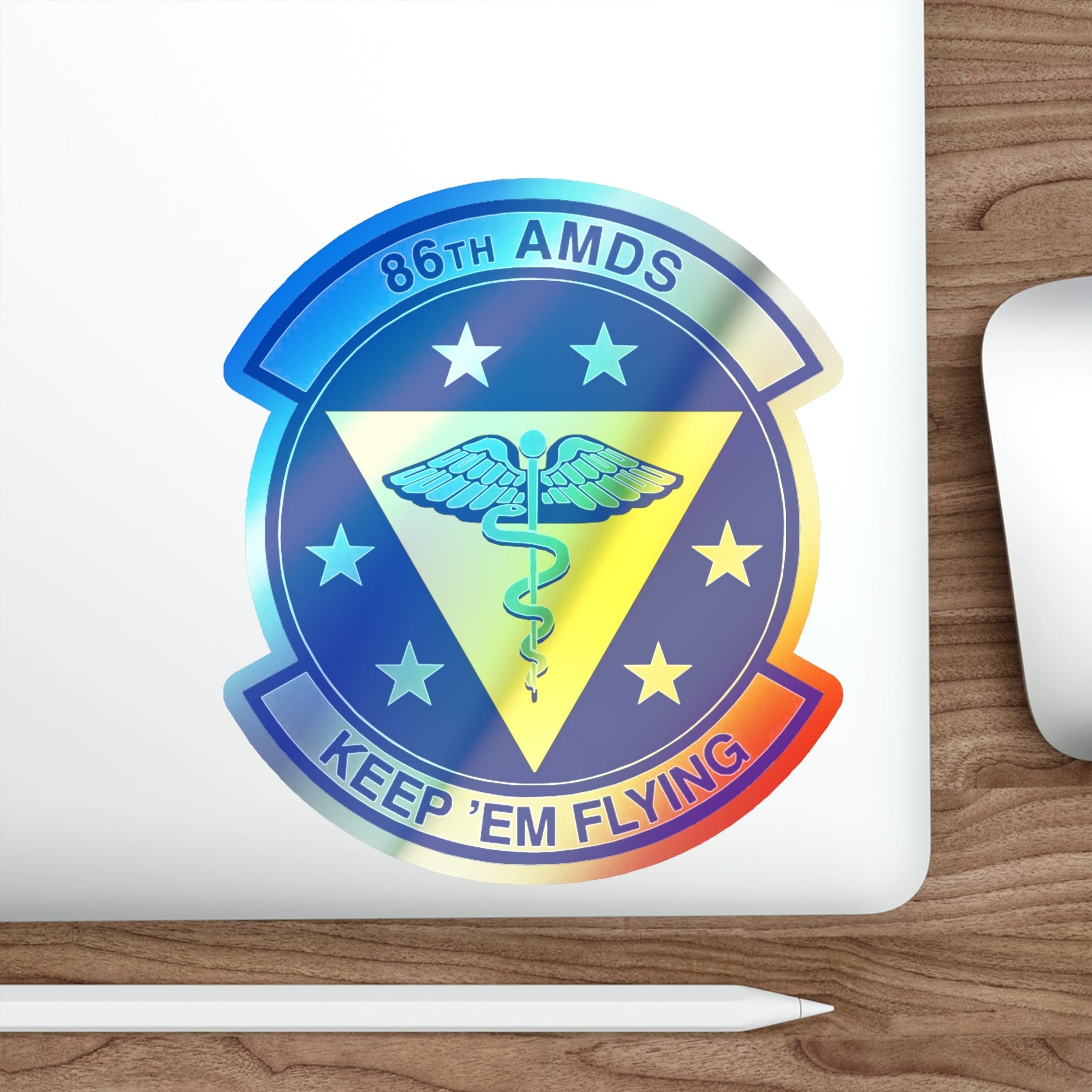86 Aerospace Medicine Squadron USAFE (U.S. Air Force) Holographic STICKER Die-Cut Vinyl Decal-The Sticker Space