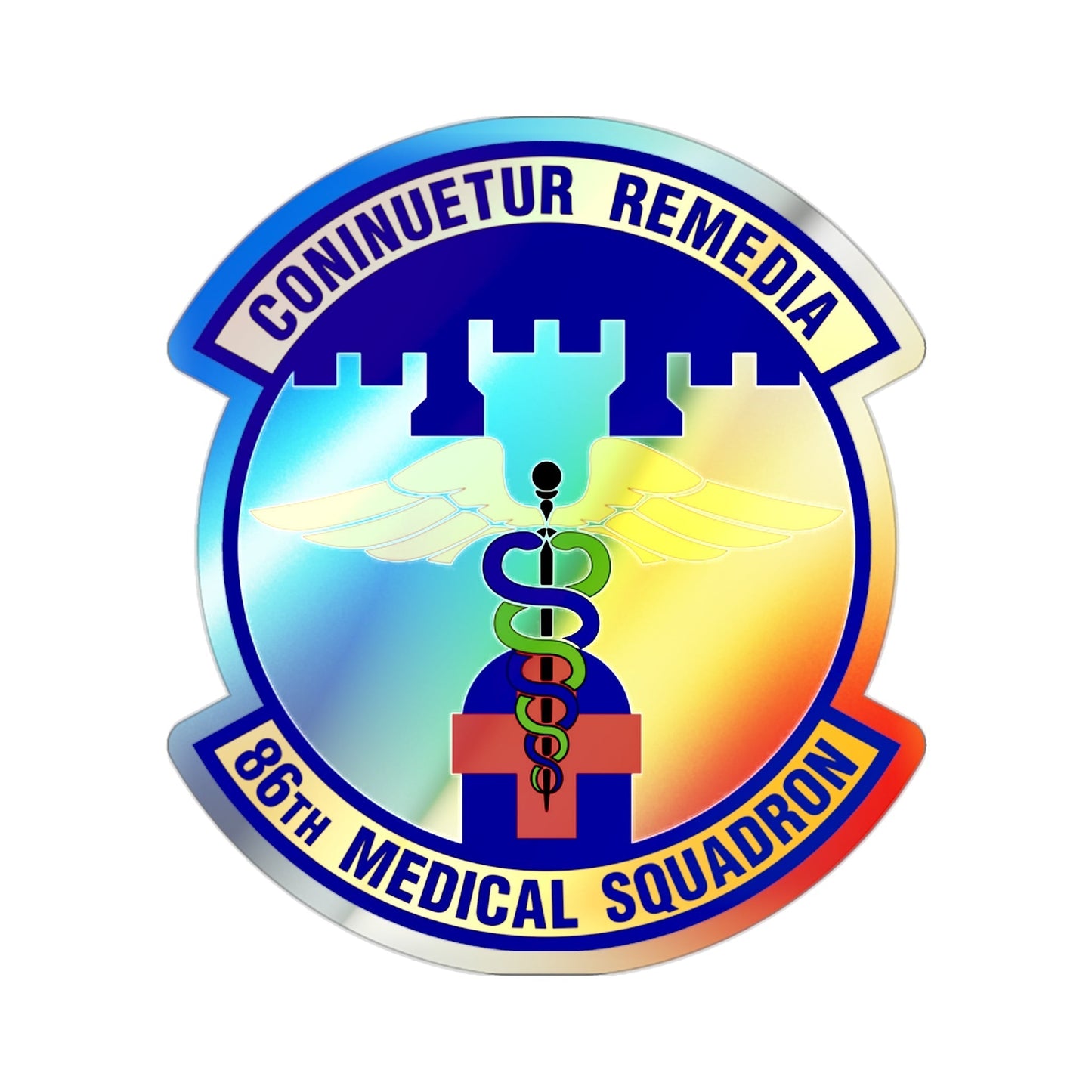 86 Medical Squadron USAFE (U.S. Air Force) Holographic STICKER Die-Cut Vinyl Decal-2 Inch-The Sticker Space