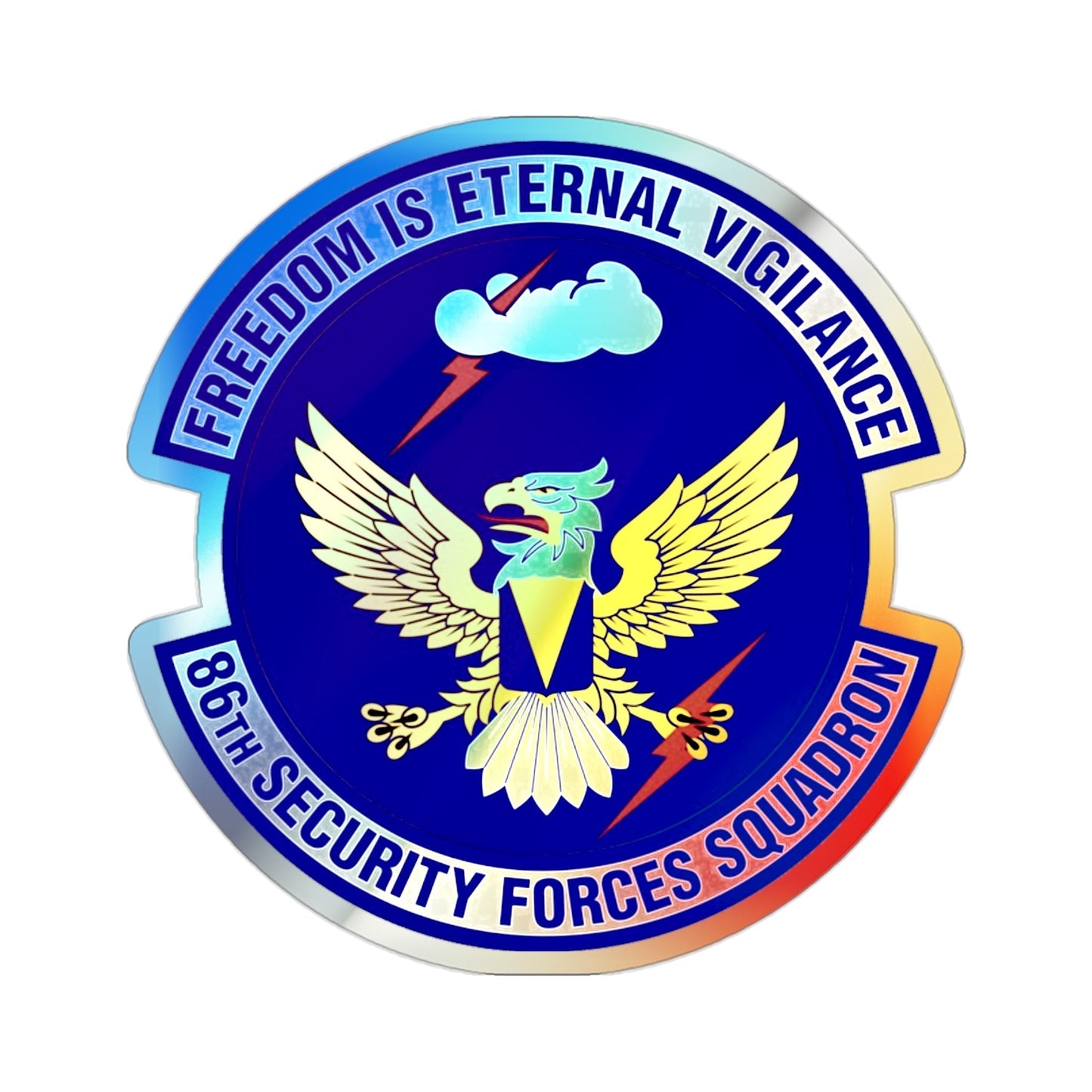 86 Security Forces Squadron USAFE (U.S. Air Force) Holographic STICKER Die-Cut Vinyl Decal-2 Inch-The Sticker Space