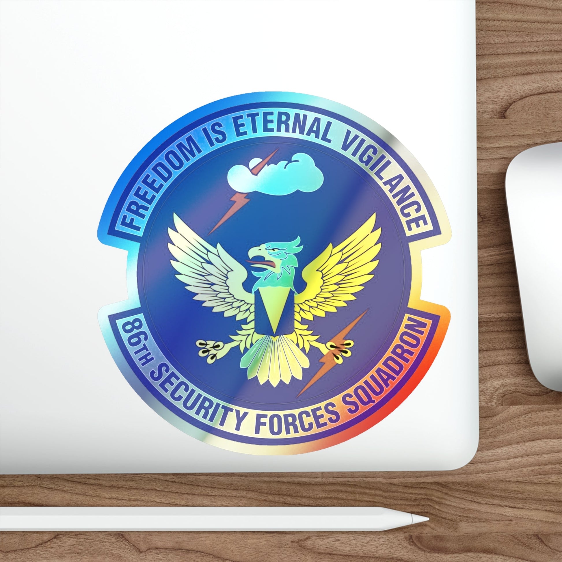86 Security Forces Squadron USAFE (U.S. Air Force) Holographic STICKER Die-Cut Vinyl Decal-The Sticker Space
