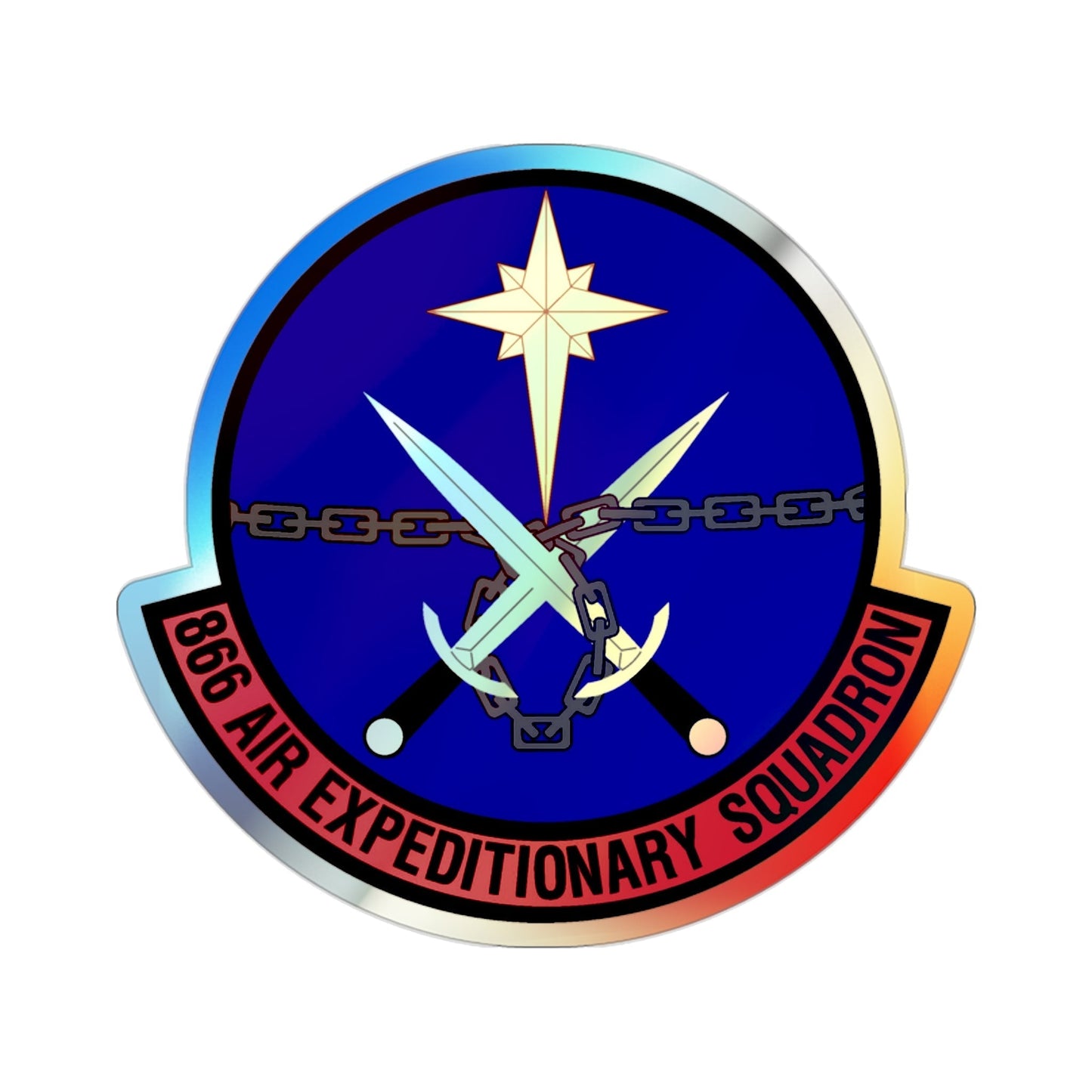 866th Air Expeditionary Squadron (U.S. Air Force) Holographic STICKER Die-Cut Vinyl Decal-2 Inch-The Sticker Space