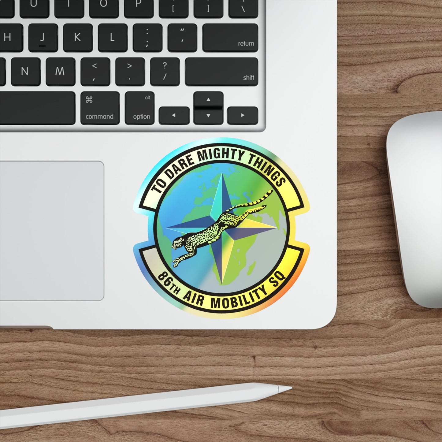 86th Air Mobility Squadron (U.S. Air Force) Holographic STICKER Die-Cut Vinyl Decal-The Sticker Space