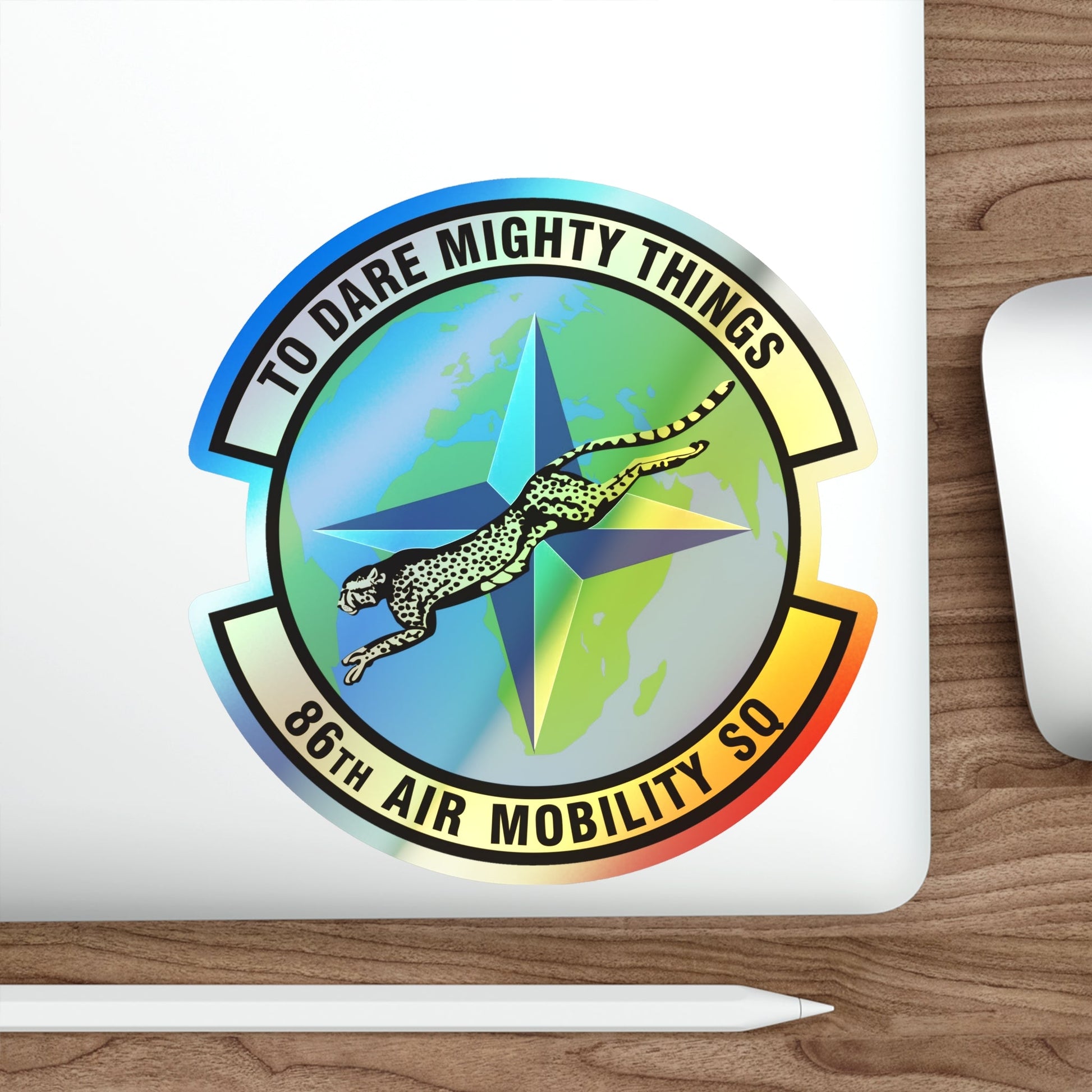 86th Air Mobility Squadron (U.S. Air Force) Holographic STICKER Die-Cut Vinyl Decal-The Sticker Space