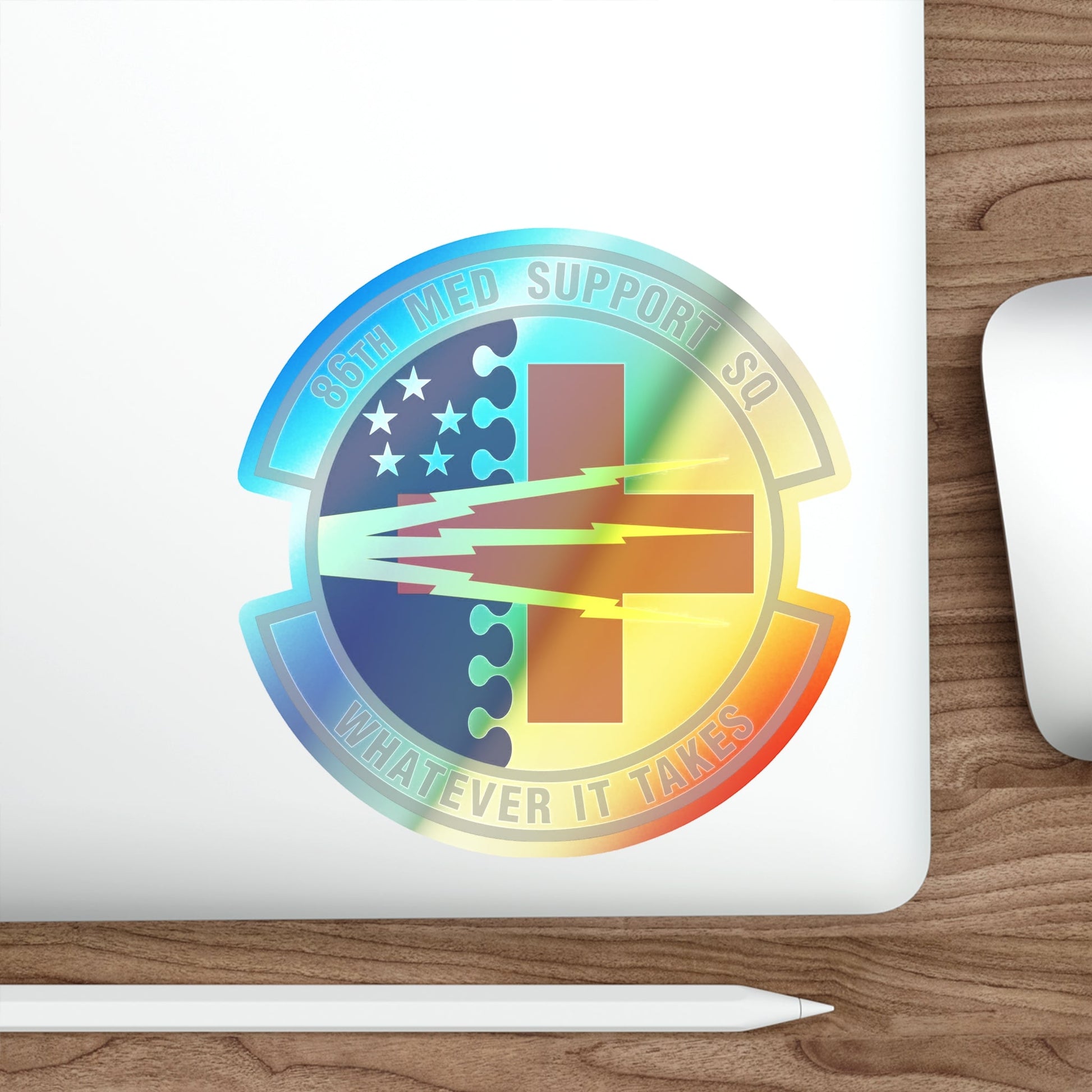 86th Medical Support Squadron (U.S. Air Force) Holographic STICKER Die-Cut Vinyl Decal-The Sticker Space