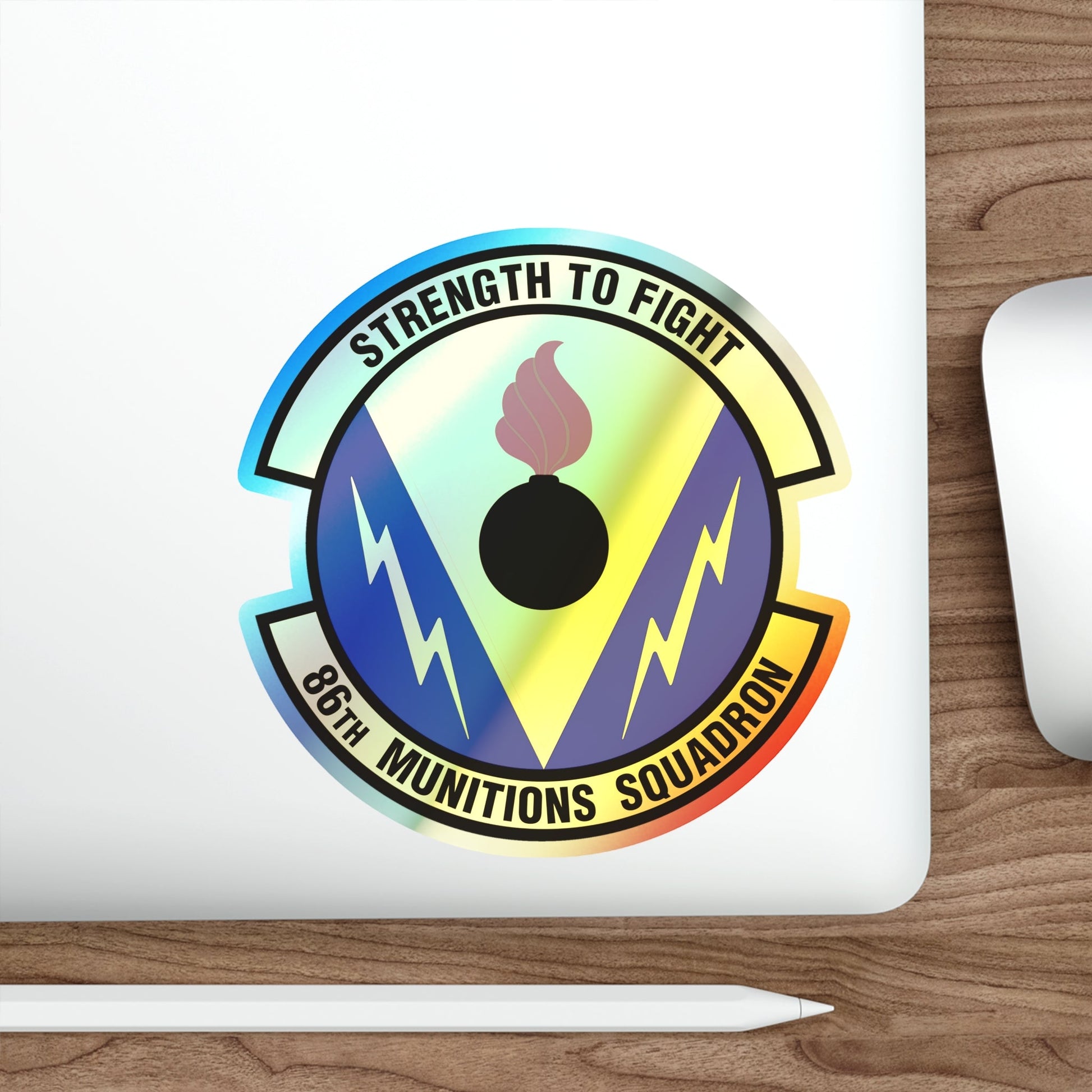 86th Munitions Squadron (U.S. Air Force) Holographic STICKER Die-Cut Vinyl Decal-The Sticker Space