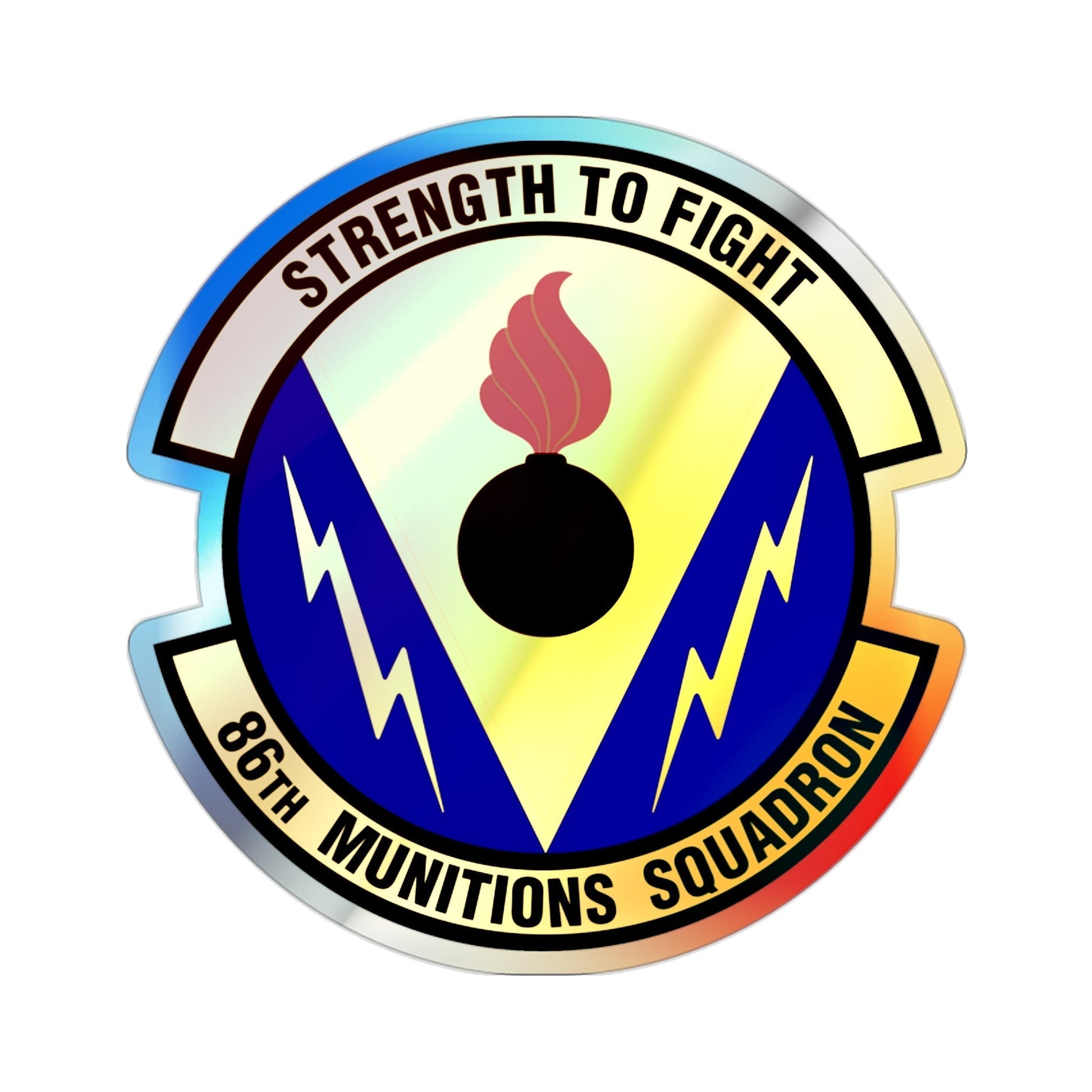 86th Munitions Squadron (U.S. Air Force) Holographic STICKER Die-Cut Vinyl Decal-2 Inch-The Sticker Space