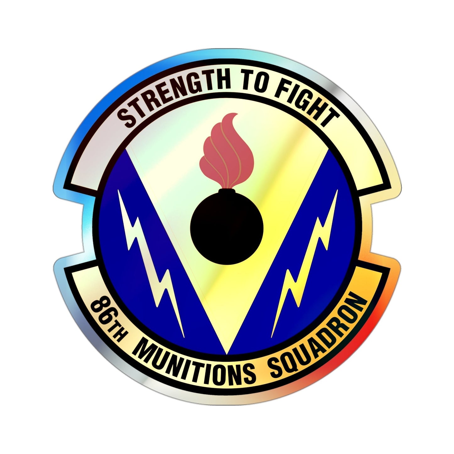86th Munitions Squadron (U.S. Air Force) Holographic STICKER Die-Cut Vinyl Decal-3 Inch-The Sticker Space
