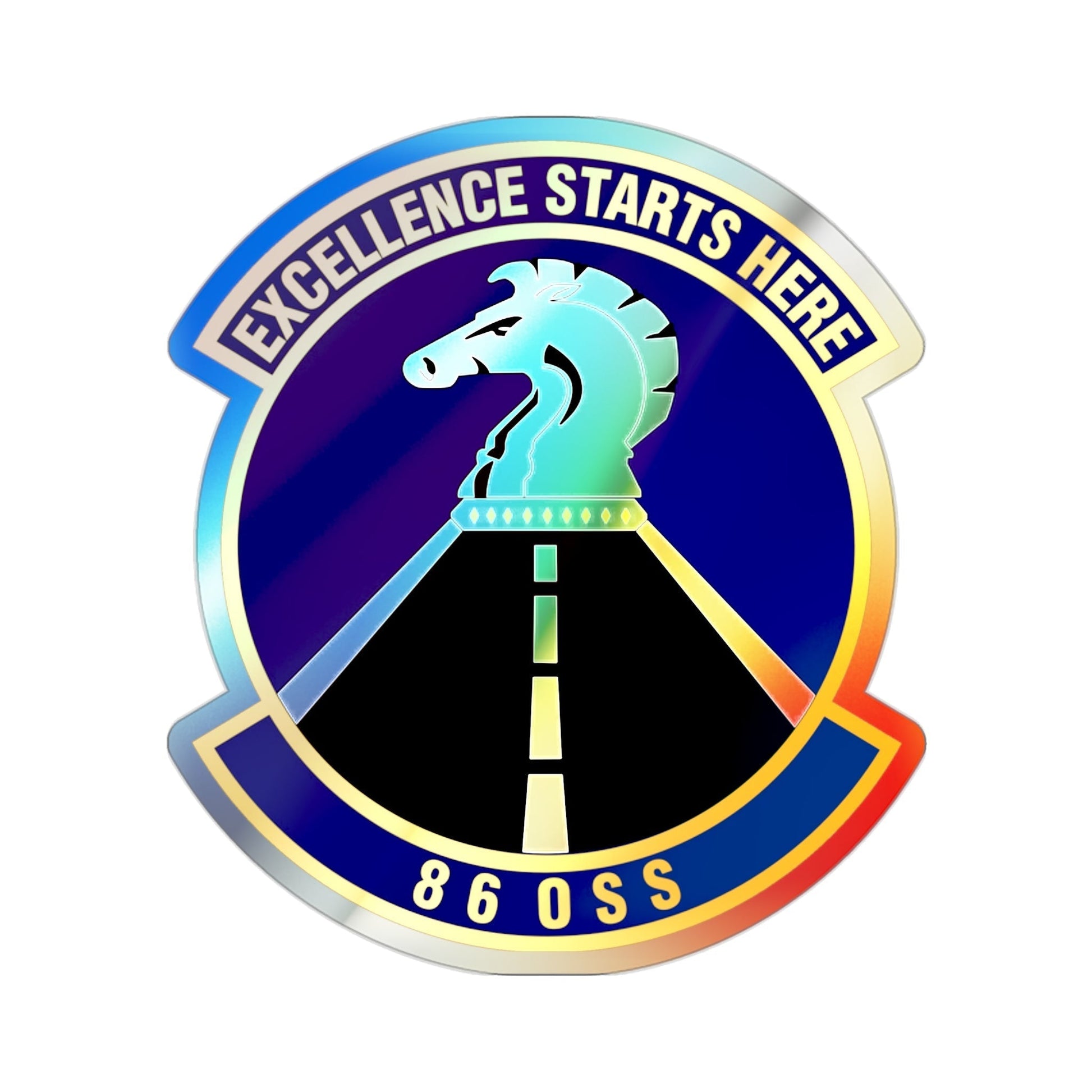 86th Operations Support Squadron (U.S. Air Force) Holographic STICKER Die-Cut Vinyl Decal-2 Inch-The Sticker Space