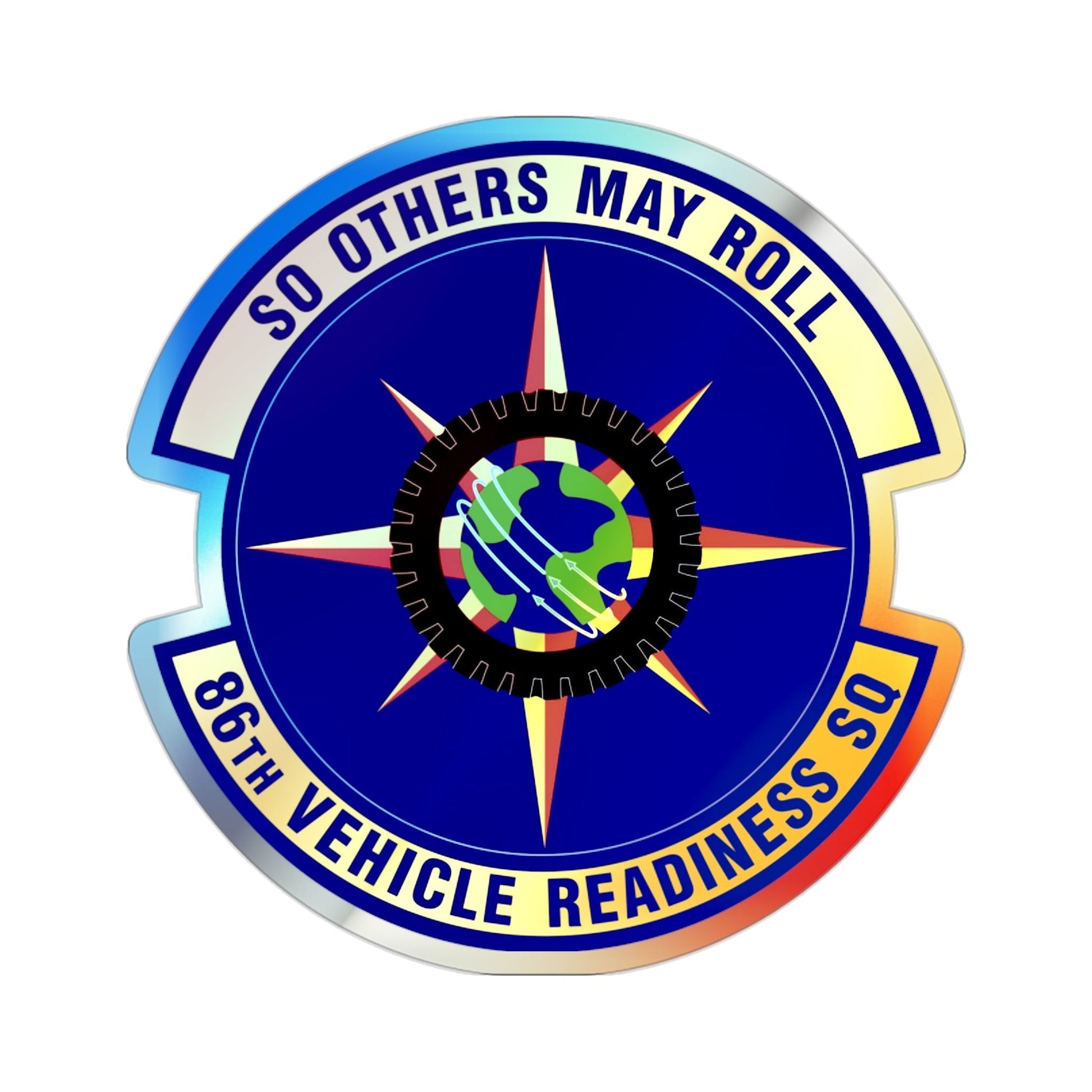 86th Vehicle Readiness Squadron (U.S. Air Force) Holographic STICKER Die-Cut Vinyl Decal-2 Inch-The Sticker Space
