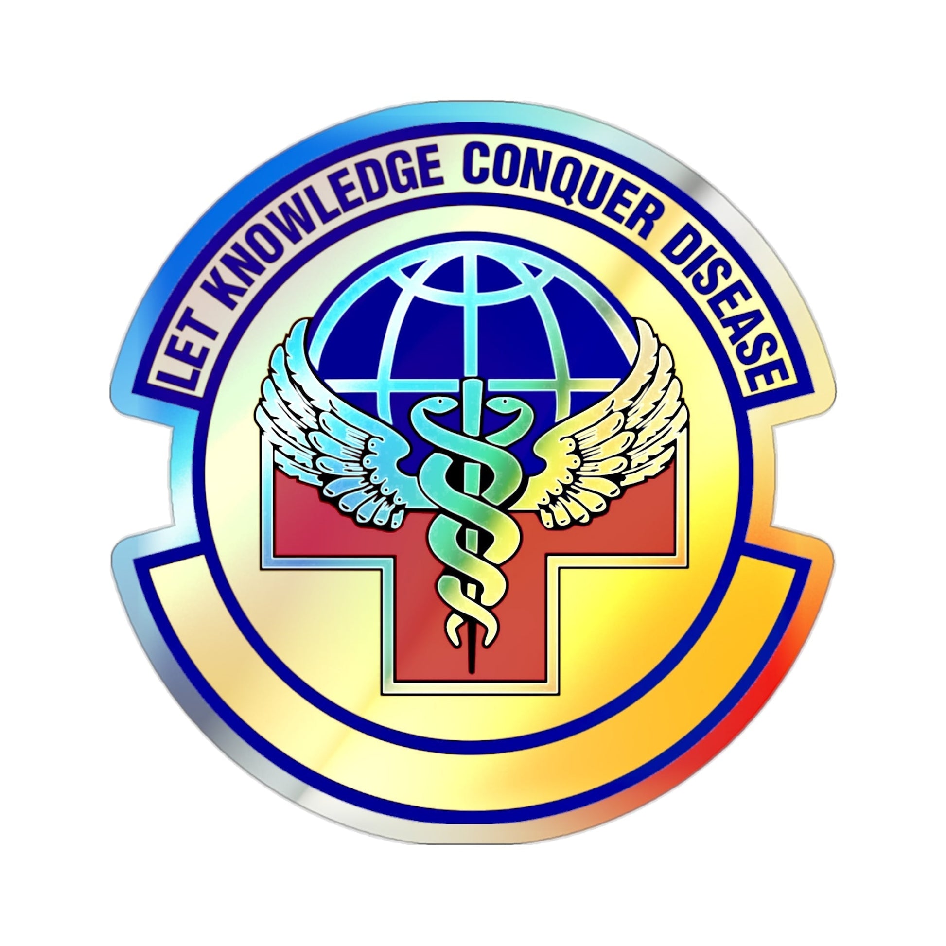 87 Healthcare Operations Squadron AMC (U.S. Air Force) Holographic STICKER Die-Cut Vinyl Decal-2 Inch-The Sticker Space