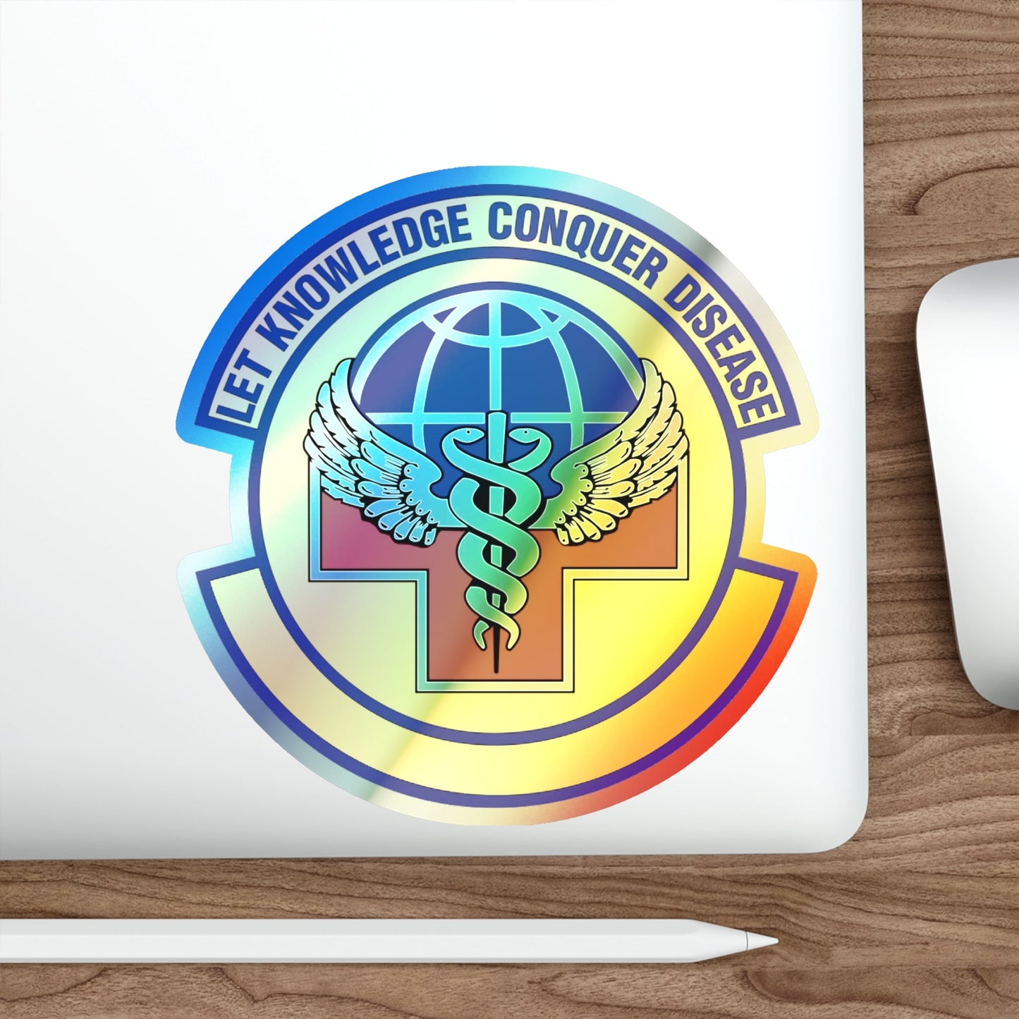 87 Healthcare Operations Squadron AMC (U.S. Air Force) Holographic STICKER Die-Cut Vinyl Decal-The Sticker Space