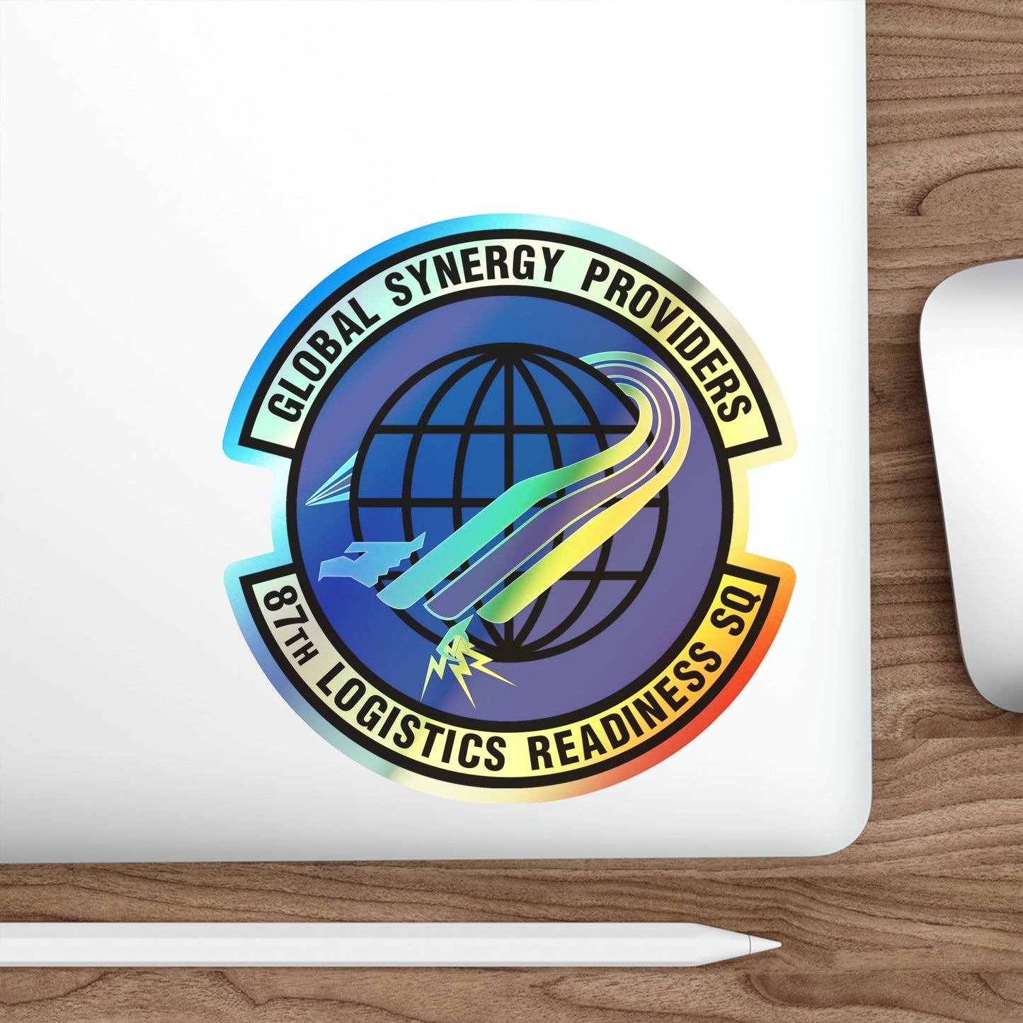 87 Logistics Readiness Squadron AMC (U.S. Air Force) Holographic STICKER Die-Cut Vinyl Decal-The Sticker Space