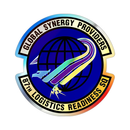 87 Logistics Readiness Squadron AMC (U.S. Air Force) Holographic STICKER Die-Cut Vinyl Decal-2 Inch-The Sticker Space