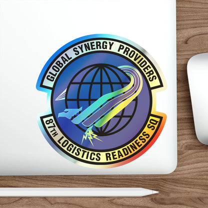87 Logistics Readiness Squadron AMC (U.S. Air Force) Holographic STICKER Die-Cut Vinyl Decal-The Sticker Space