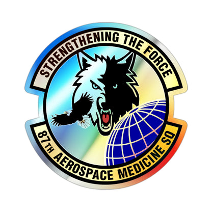 87th Aerospace Medicine Squadron (U.S. Air Force) Holographic STICKER Die-Cut Vinyl Decal-2 Inch-The Sticker Space
