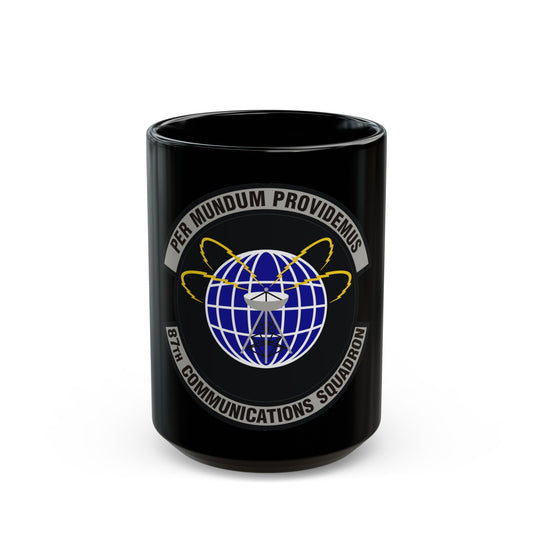 87th Communications Squadron (U.S. Air Force) Black Coffee Mug-15oz-The Sticker Space