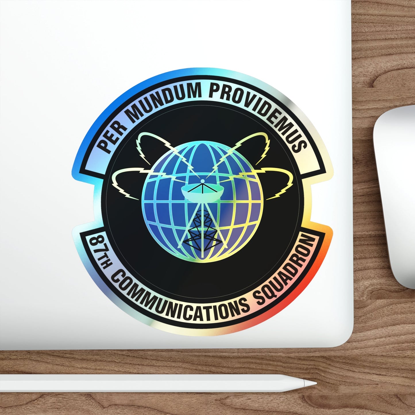 87th Communications Squadron (U.S. Air Force) Holographic STICKER Die-Cut Vinyl Decal-The Sticker Space