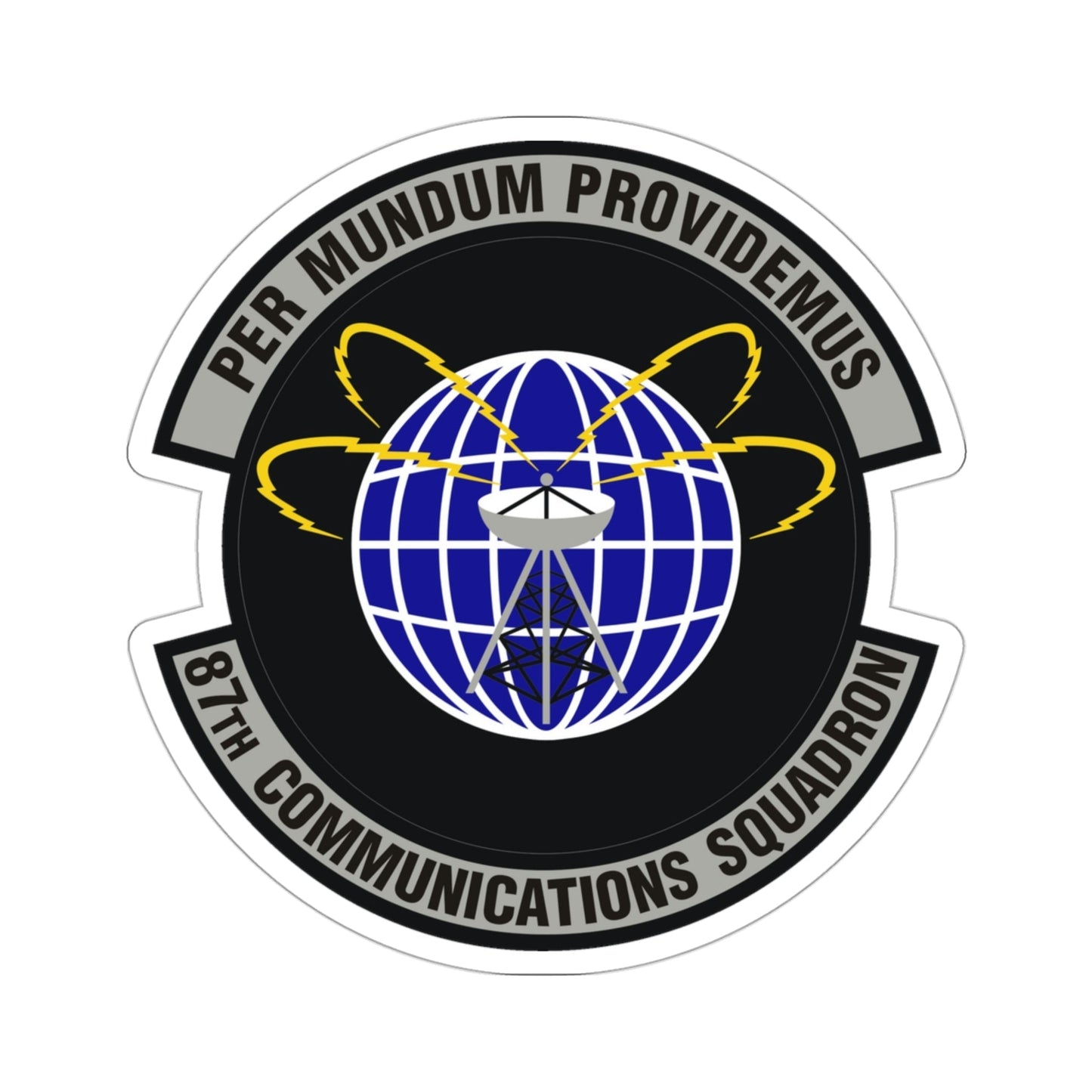 87th Communications Squadron (U.S. Air Force) STICKER Vinyl Die-Cut Decal-3 Inch-The Sticker Space