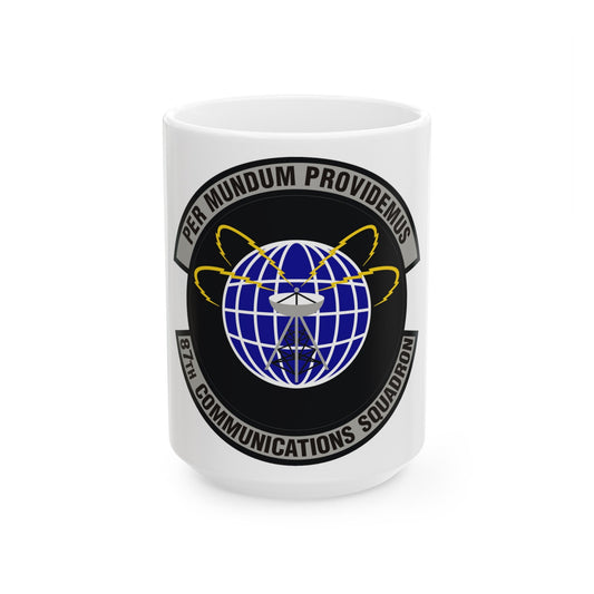 87th Communications Squadron (U.S. Air Force) White Coffee Mug-15oz-The Sticker Space