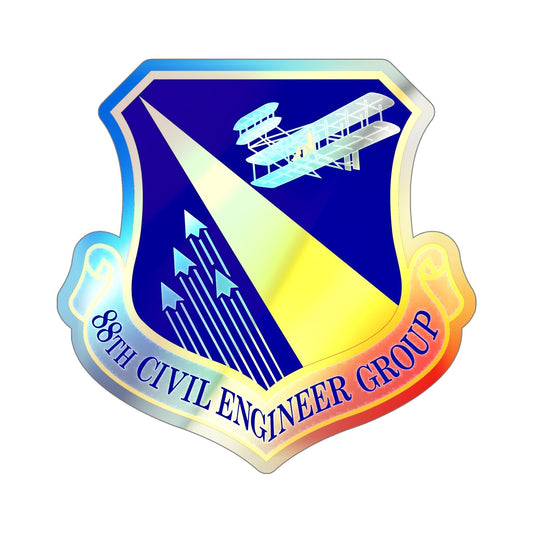 88 Civil Engineer Group AFMC (U.S. Air Force) Holographic STICKER Die-Cut Vinyl Decal-6 Inch-The Sticker Space