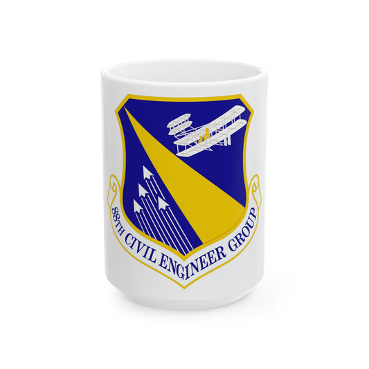 88 Civil Engineer Group AFMC (U.S. Air Force) White Coffee Mug-15oz-The Sticker Space
