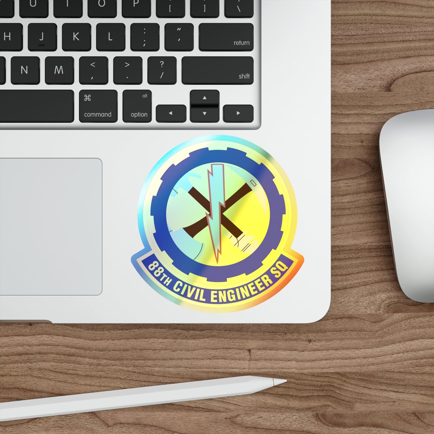 88 Civil Engineer Squadron AFMC (U.S. Air Force) Holographic STICKER Die-Cut Vinyl Decal-The Sticker Space