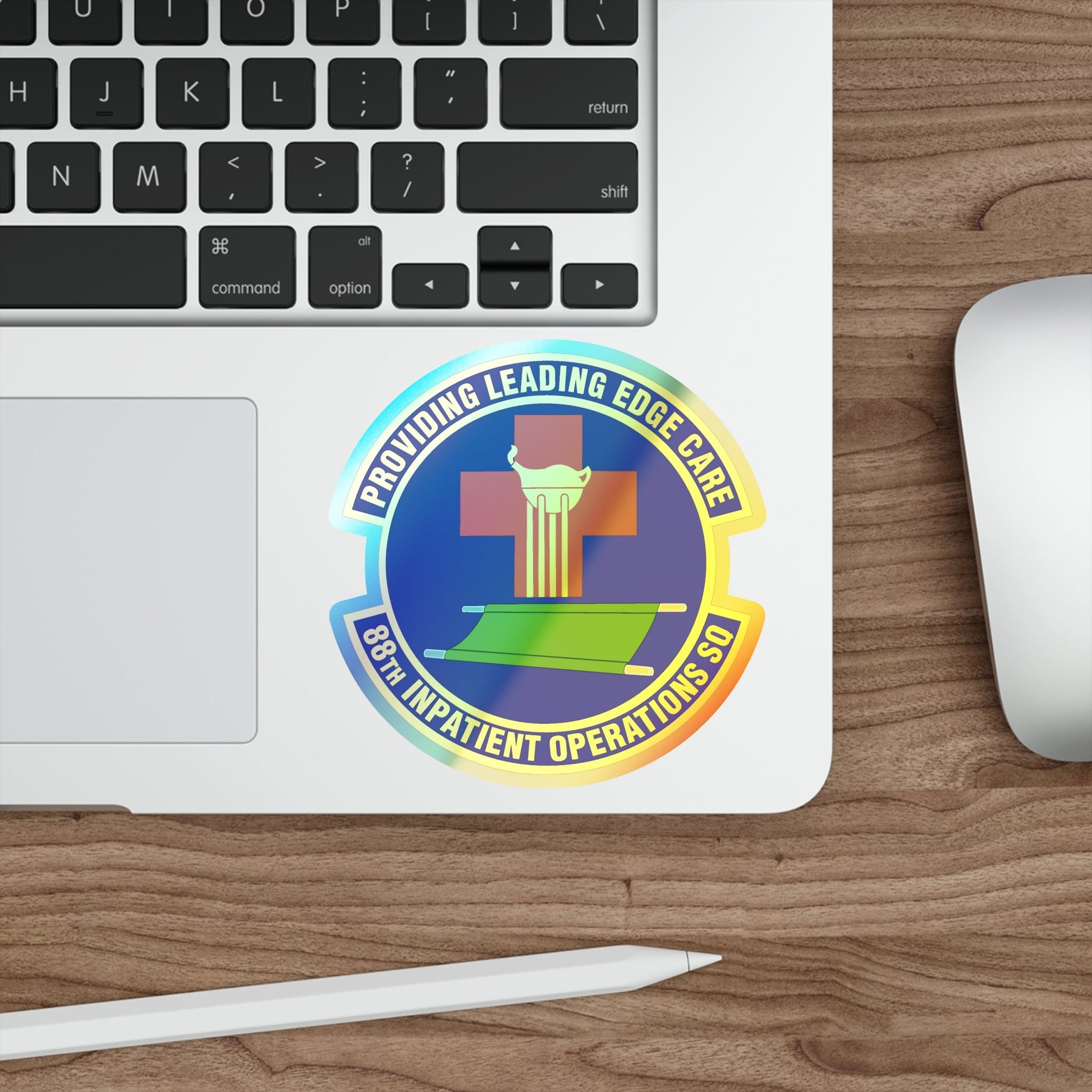 88 Inpatient Operations Squadron AFMC (U.S. Air Force) Holographic STICKER Die-Cut Vinyl Decal-The Sticker Space
