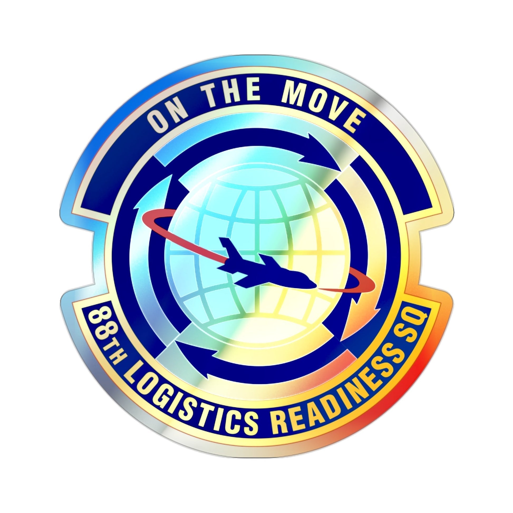 88 Logistics Readiness Squadron AFMC (U.S. Air Force) Holographic STICKER Die-Cut Vinyl Decal-2 Inch-The Sticker Space