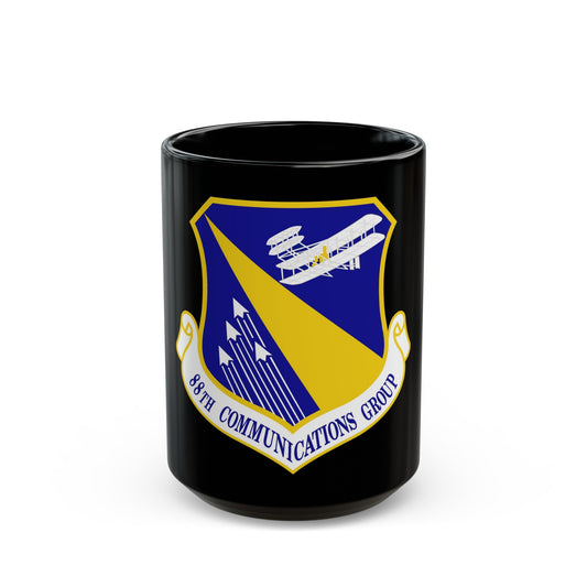 88th Communications Group (U.S. Air Force) Black Coffee Mug-15oz-The Sticker Space
