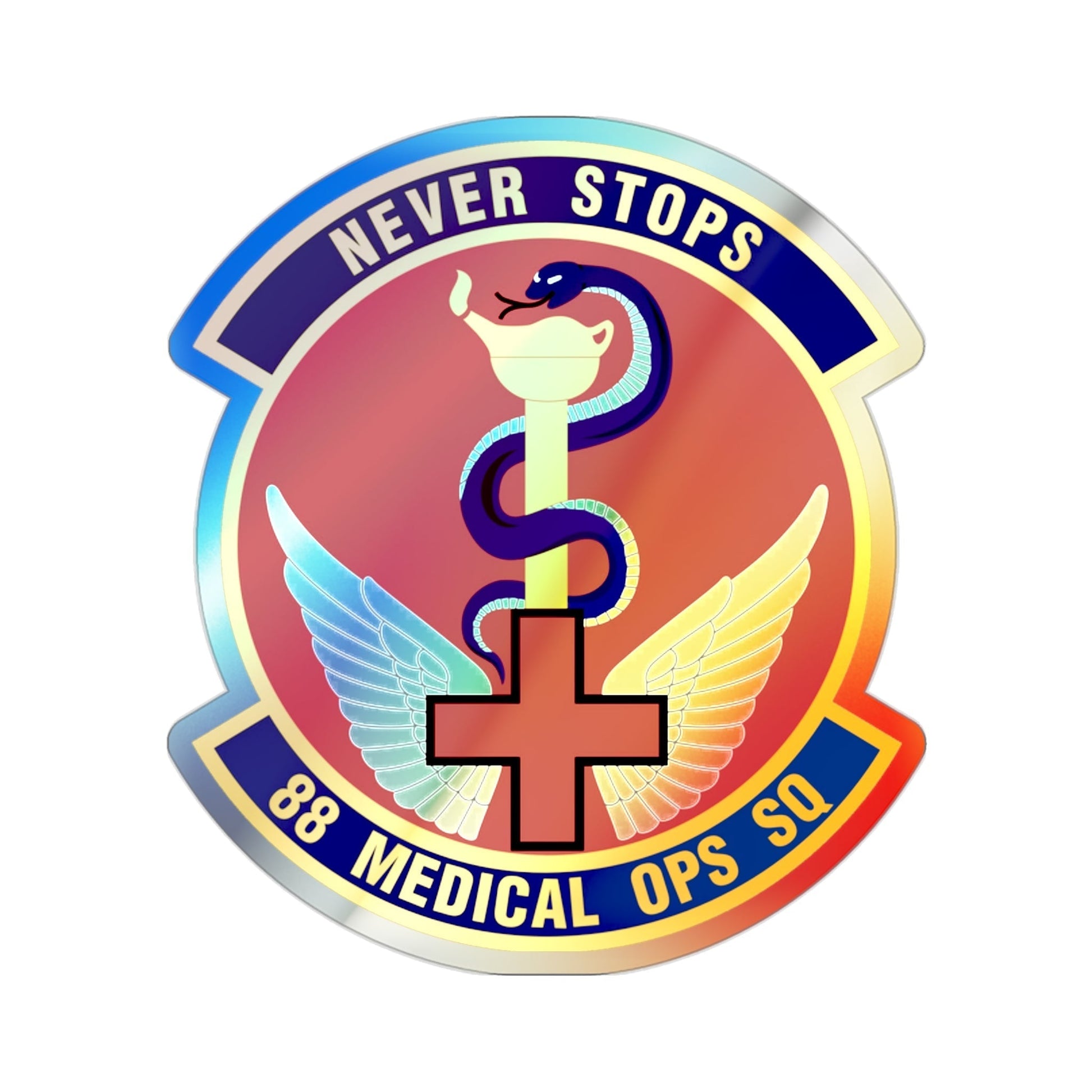 88th Medical Operations Squadron (U.S. Air Force) Holographic STICKER Die-Cut Vinyl Decal-2 Inch-The Sticker Space
