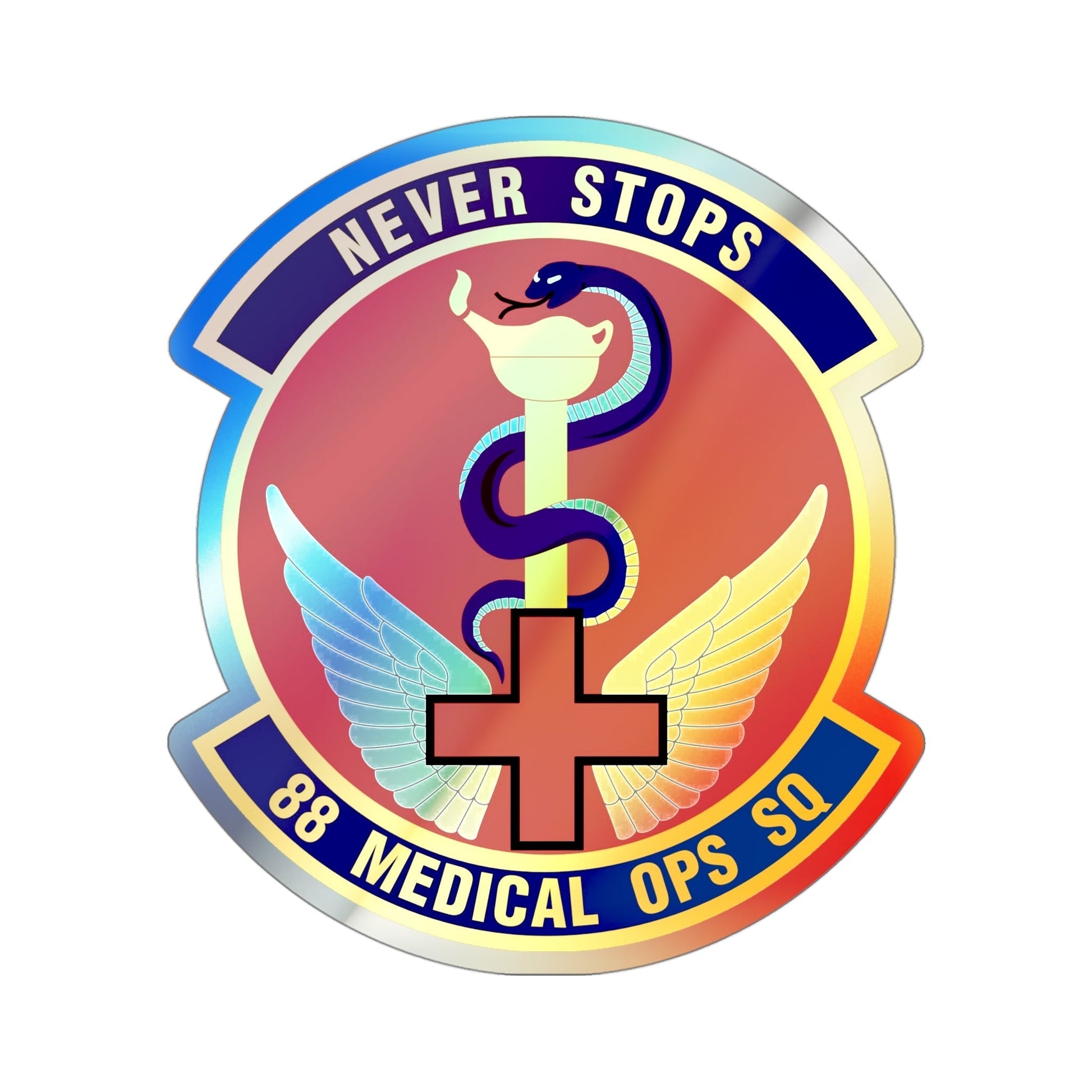 88th Medical Operations Squadron (U.S. Air Force) Holographic STICKER Die-Cut Vinyl Decal-4 Inch-The Sticker Space