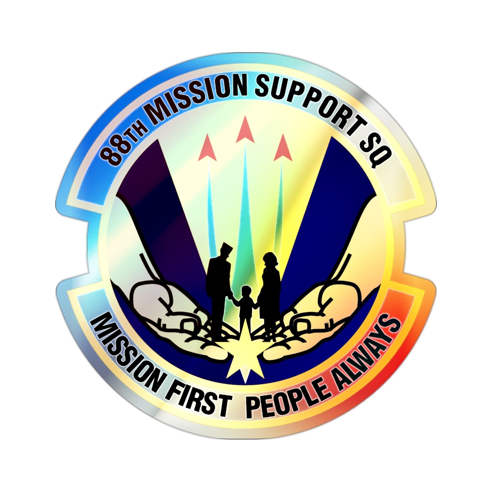 88th Mission Support Squadron (U.S. Air Force) Holographic STICKER Die-Cut Vinyl Decal-2 Inch-The Sticker Space