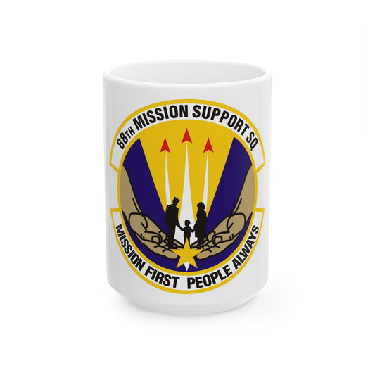 88th Mission Support Squadron (U.S. Air Force) White Coffee Mug-15oz-The Sticker Space