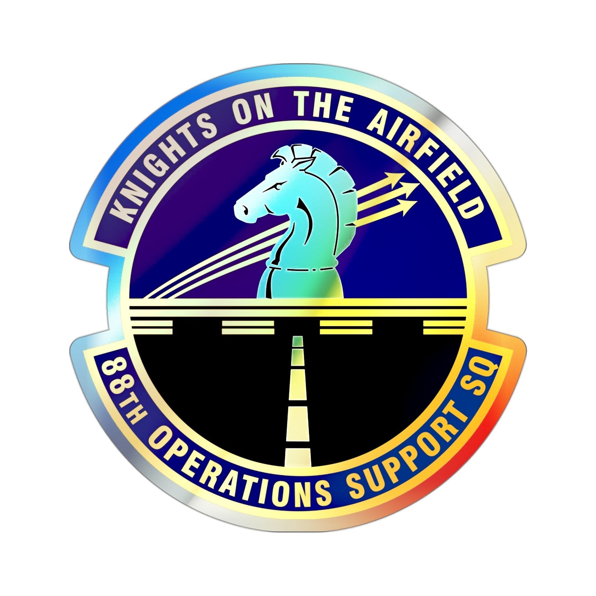 88th Operations Support Squadron (U.S. Air Force) Holographic STICKER Die-Cut Vinyl Decal-3 Inch-The Sticker Space