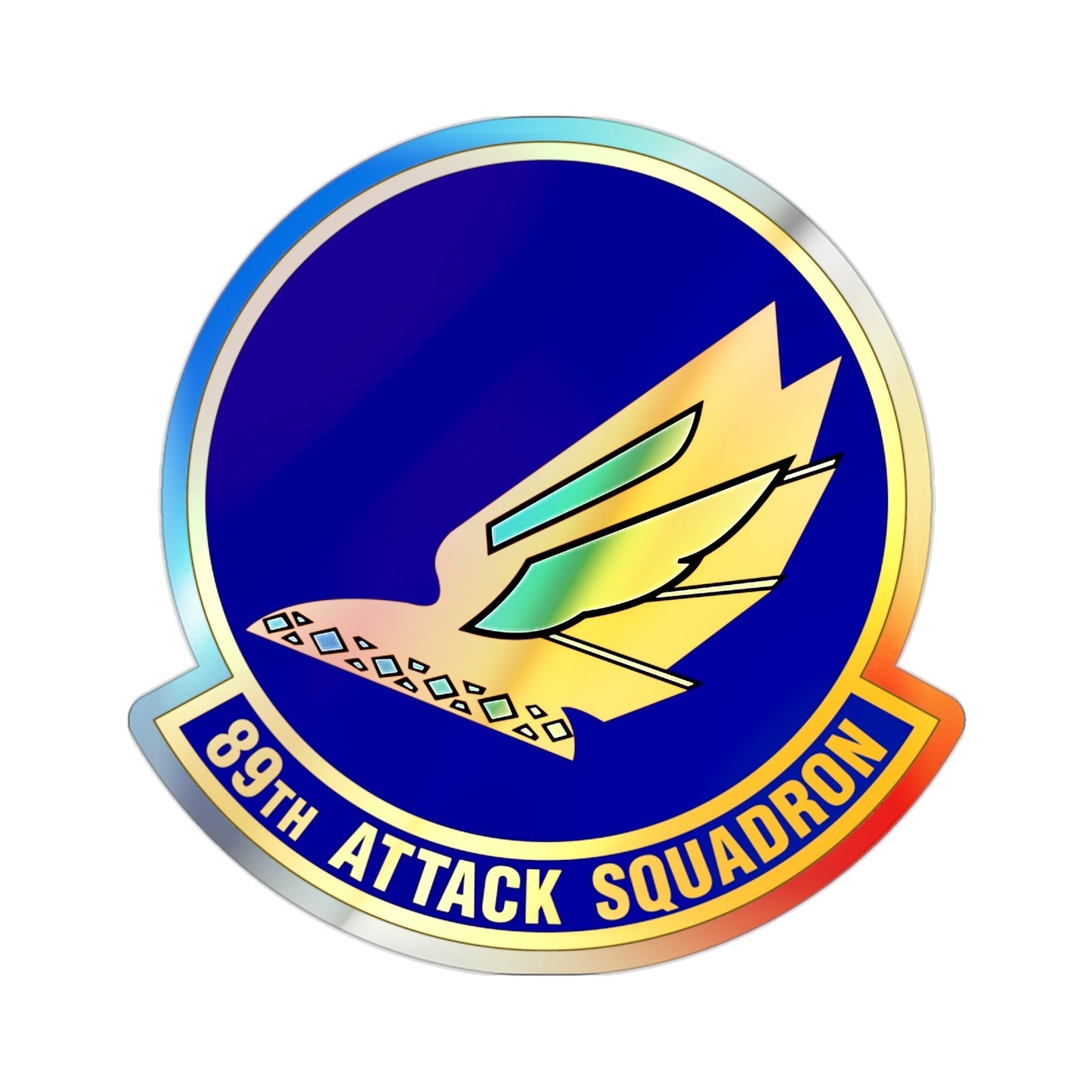 89 Attack Squadron ACC (U.S. Air Force) Holographic STICKER Die-Cut Vinyl Decal-2 Inch-The Sticker Space
