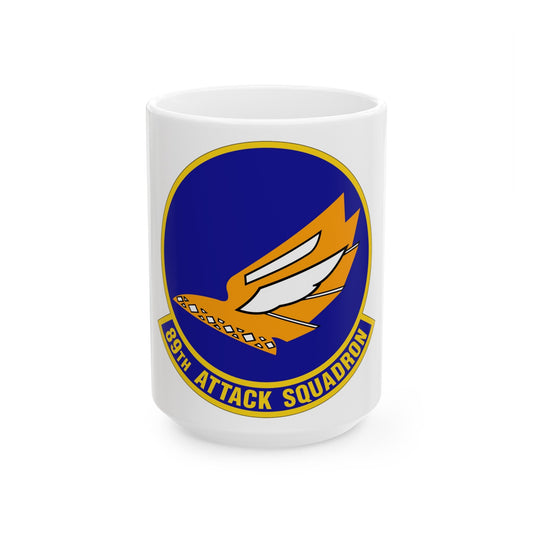 89 Attack Squadron ACC (U.S. Air Force) White Coffee Mug-15oz-The Sticker Space