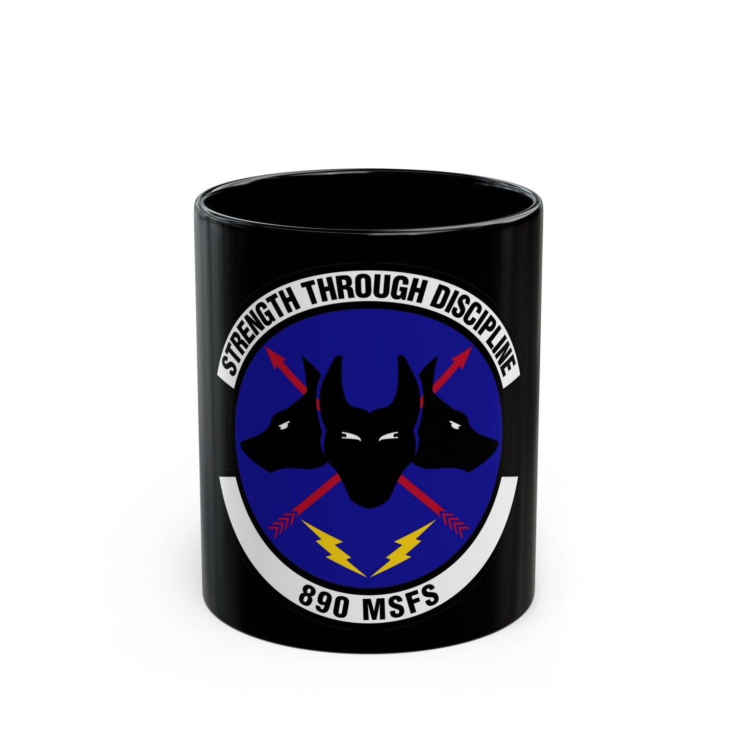 890 Missile Security Forces Squadron AFGSC (U.S. Air Force) Black Coffee Mug-11oz-The Sticker Space