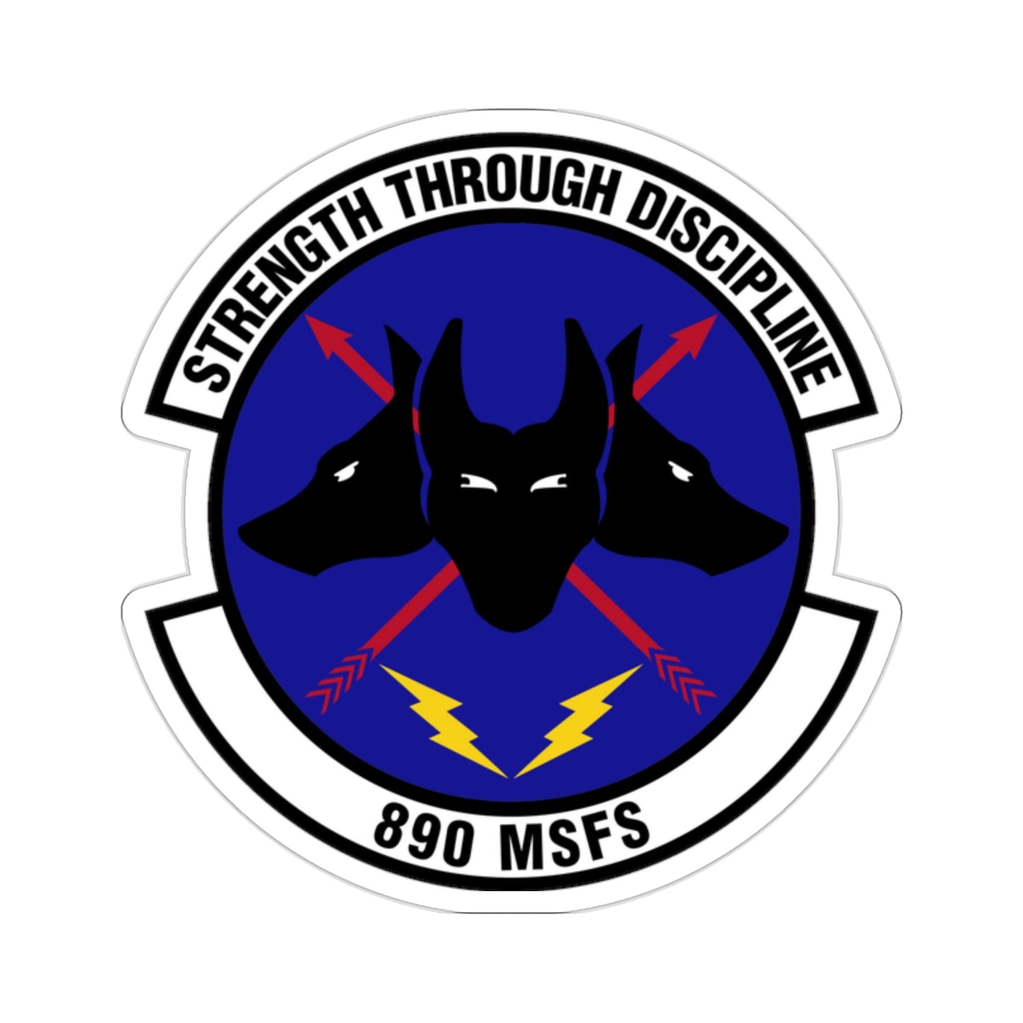 890 Missile Security Forces Squadron AFGSC (U.S. Air Force) STICKER Vinyl Die-Cut Decal-2 Inch-The Sticker Space