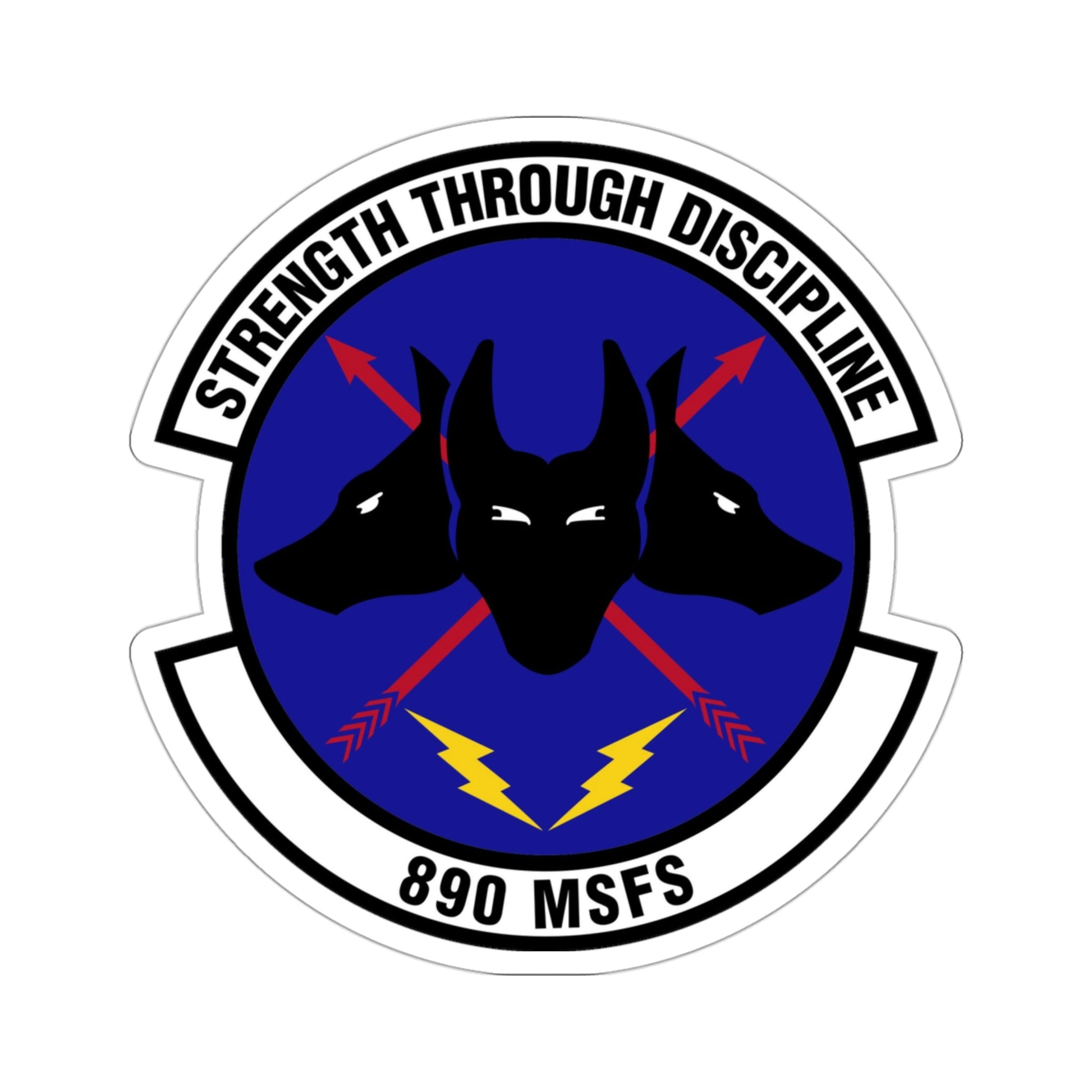 890 Missile Security Forces Squadron AFGSC (U.S. Air Force) STICKER Vinyl Die-Cut Decal-3 Inch-The Sticker Space