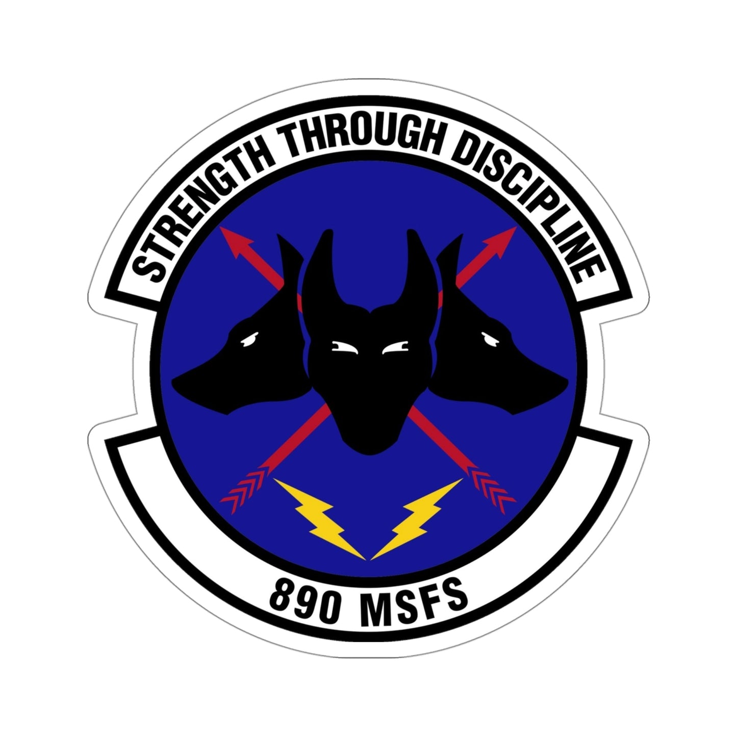 890 Missile Security Forces Squadron AFGSC (U.S. Air Force) STICKER Vinyl Die-Cut Decal-4 Inch-The Sticker Space
