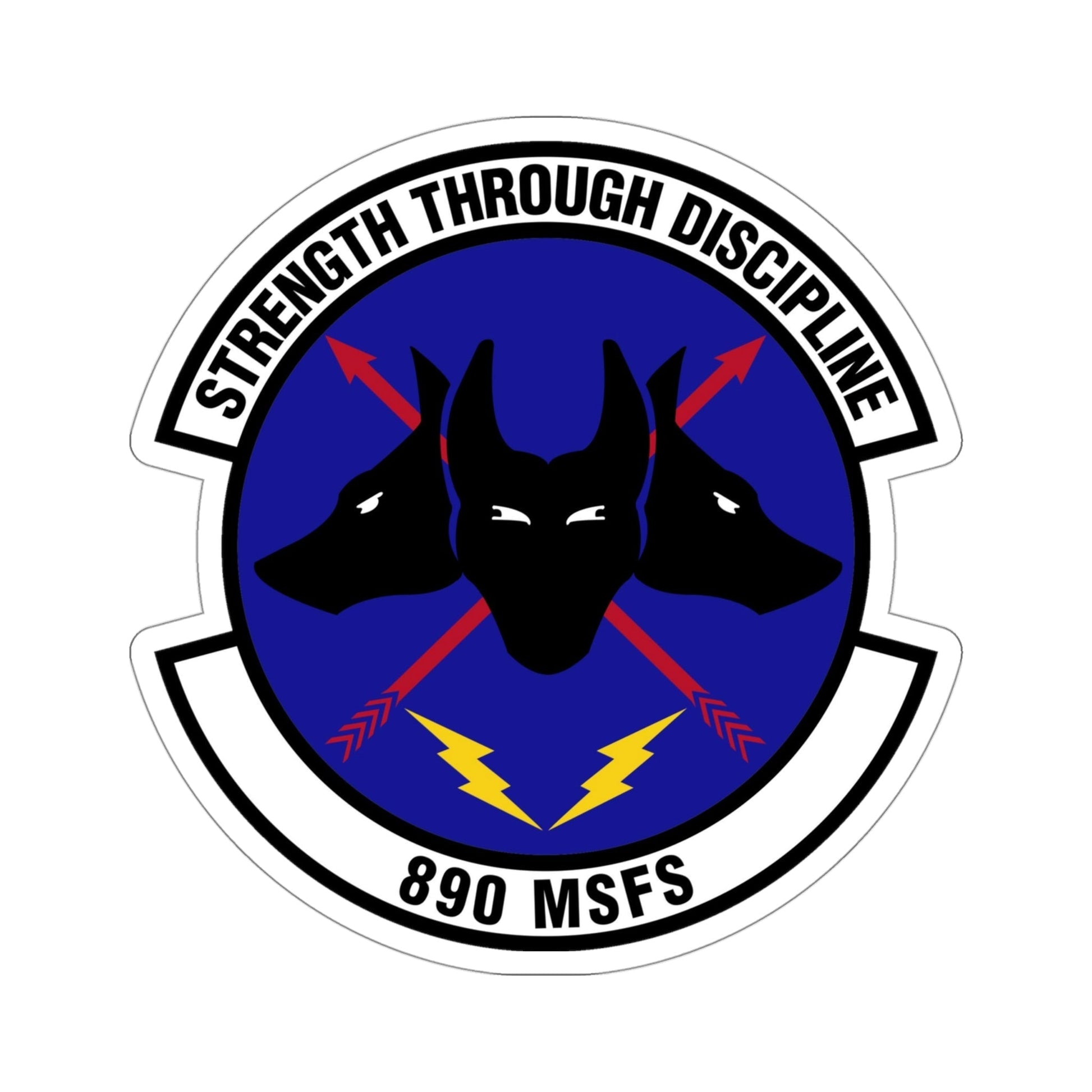 890 Missile Security Forces Squadron AFGSC (U.S. Air Force) STICKER Vinyl Die-Cut Decal-4 Inch-The Sticker Space