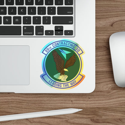 89th Contracting Squadron (U.S. Air Force) Holographic STICKER Die-Cut Vinyl Decal-The Sticker Space