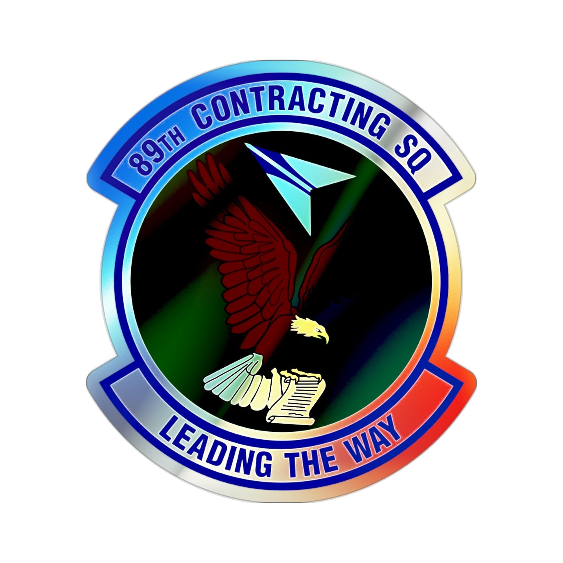 89th Contracting Squadron (U.S. Air Force) Holographic STICKER Die-Cut Vinyl Decal-2 Inch-The Sticker Space